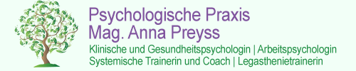 Psychologische Praxis Mag. Anna Preyss: Logo mit gr&uuml;nem Lebensbaum